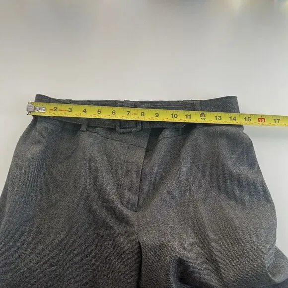 Ann Taylor Signature Fit Trouser Dress Pants  Size 6 Gray Wool Belted Classic - Picture 8 of 10